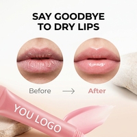 Baume à lèvres repulpant végétalien, imperméable et sans cruauté, à base de peptides, en tube souple, hydratant, teinté, huile à lèvres – Meilleure vente