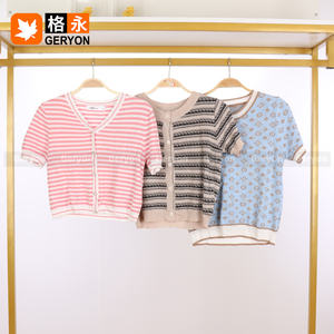 Blusas de algodón vintage Geryon para mujer, colores surtidos, tops de verano, camisas cortas, <span class=keywords><strong>ropa</strong></span> <span class=keywords><strong>usada</strong></span> ligera, fardos limpios - Product Image 6