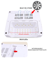 Équipement multifonctionnel 5-en-1 pour le nail art : perceuse à ongles électrique 35000 tr/min, lampe UV LED, aspirateur de poussière et lampe de bureau LED