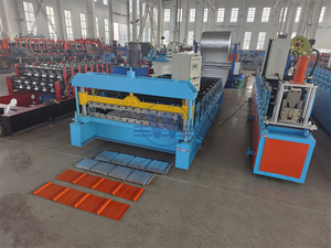 Rouleau de tuile de feuille de panneau de toiture en métal 840 trapézoïdal en acier de couleur formant la grande vitesse professionnelle de machine - Product Image 4