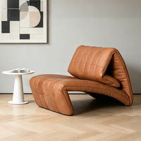 Canapé simple en cuir de style nordique moderne, fauteuil inclinable confortable et pliable pour hôtel, appartement, salle à manger, salon