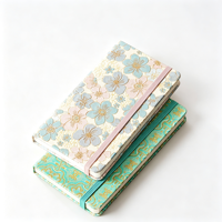 Carnet A5 A6 avec couverture en tissu jacquard, élastique personnalisé, couverture rigide, papier épais 100 g/m², journal en gros, cadeau