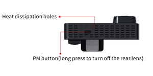 Auto DVR Voertuig HD Zwarte Doos Dashcam 24 uur Parkeren G-sensor Loop Recording Dubbele <span class=keywords><strong>Lens</strong></span> met Ubox Uboxpro App - Product Image 5