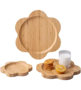 Customizable shape bamboo tray Suitable for breakfast cheese coffee tea set dinner holiday decoration and so on
