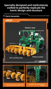 Juguete de Construcción Eléctrico para Niños, Modelo de Vehículo Agrícola Robótico 5 en 1 de Plástico ABS con Control Remoto y Programación - Product Image 3