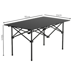 Table de camp pliante en acier au carbone portable personnalisée avec chevalets Table à manger de pique-nique pour 4-8 personnes pour le camping en plein air - Product Image 2