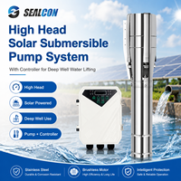 Pompe submersible solaire DC SEALCON pour puits profond, en acier inoxydable, avec contrôleur MPPT externe pour l'irrigation