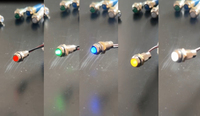 TOOWEI 12 mm Petite borne de connexion plate IP67, voyant lumineux LED étanche pour machines de jardinage