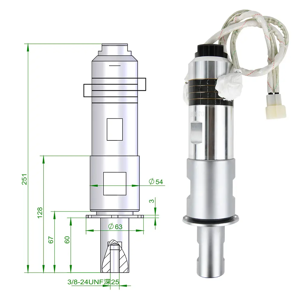 15K 20K 35K çoklu frekans 2000w 2600w 4200w çoklu güç isteğe bağlı ultrasonik dönüştürücü