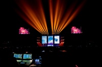 Écrans LED visuels Guide GS, panneaux d'affichage incurvés P2.6 P3.9 P1.9, écran d'affichage publicitaire LED, mur d'affichage LED, écran de mur de fond LED