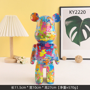 Salvadanaio in Resina a Forma di Orso Violento Decorazioni Nautiche per la Casa Ornamento Animale Anime per Regalo Aziendale Statuetta Decorazione Natalizia - Product Image 4