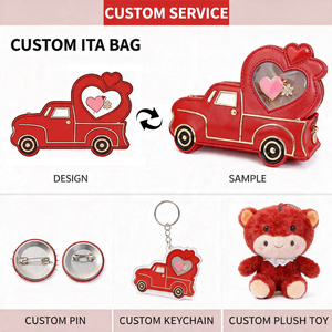 Bolsos Kawaii Ita para fans del anime, llaveros personalizados, peluches, pedidos al por mayor, bolsos de mano con cadena para mujer, bolsos de cuero de lujo para mujer - Product Image 2