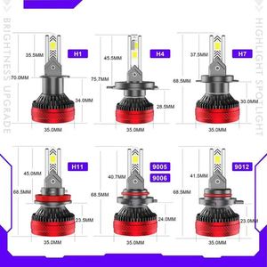 Phares LED antibrouillard super lumineux 16000 lumens vert jaune H4 compatibles avec H7 H1 H3 9005 9006 H11 Auto Voiture K1 COB pour IX35 K5 - Product Image 1