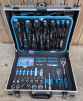Jeu d'Outils à Main Professionnel de 498 Pièces en Acier au Carbone, Coffret OEM avec Emballage Carton en Aluminium