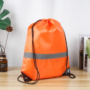 热销廉价防水210D抽绳包定制徽标运动包促销 - Product Image 6