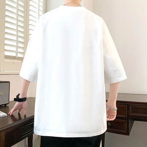 Ropa de calle, Camiseta con estampado de peso pesado, camiseta cuadrada para hombre, moda, cómoda, transpirable, elegante, duradero, chándal - Product Image 5