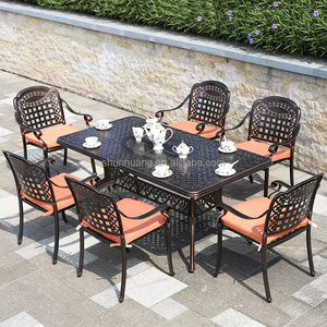 Ensemble de salle à manger en <span class=keywords><strong>aluminium</strong></span>, meubles de patio d'extérieur, avec <span class=keywords><strong>table</strong></span> et chaise, bon prix - Product Image 1