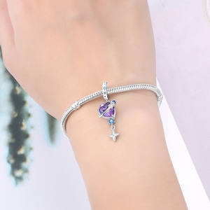 Abalorios de cobre plateado con dijes de sol, luna, estrellas y cartas del tarot para <span class=keywords><strong>pulseras</strong></span> europeas, venta al por mayor - Product Image 4