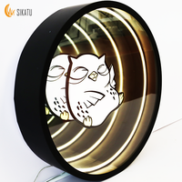 Enseigne de miroir infini néon 3D Led Sigange effet artistique décorations art mural signe infini de chambre à coucher en livraison directe