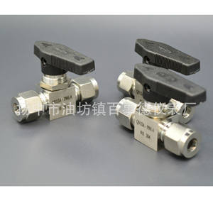 Robinet à boisseau sphérique en acier inoxydable 304/316 Q91SA, raccord à compression de style américain, DN, à passage direct, pour panneau d'instrumentation - Product Image 1