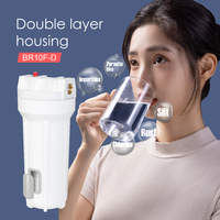 NW-BR10F-D Purificateur d'eau domestique manuel de qualité supérieure, système d'osmose inverse, matériau plastique, débit de 75 GPD, 3 étapes