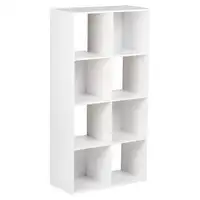 Bookshelf 8 Cube White Bookcase Wooden Display Unit Shelving Storage Bookshelf Shelves