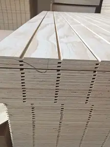 Panel berlubang komersial 4x8 15mm 18mm lidah veneer kayu pinus dan alur t & g kayu lapis