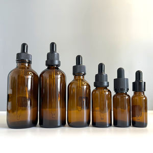 50ml 100ml Eco-friendly <b>Amber</b> <b>Glass</b> Dropper <b>Bottle</b> with Screen Printing for Hair Growth Serum and Essential Oil Packaging - Product Image 2