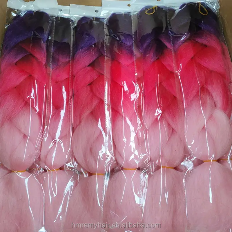 6x Jumbao 400g 6g Braiding Hair Brazil Jumbao 20inches Synthetic Fiber 24inches Wholesale Price Made In China
