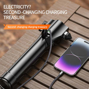 OkeFire Đèn Pin Búa An Toàn Đa Chức Năng Kèm Còi Báo Động Đèn LED Công Cụ Cứu Hộ Khẩn Cấp Công Suất Cao Có Thể Sạc Lại Lumens - Product Image 6