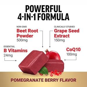 OEM <span class=keywords><strong>Total</strong></span> Beets Ultimate Heart Health, Suplemento de Apoyo para la Salud del Corazón, Masticables Blandos con Nitratos de Raíz de Remolacha y CoQ10, 60 Unidades - Product Image 5