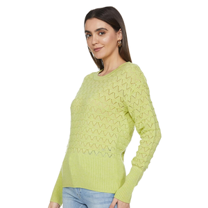 Pulls tricotés pour femmes personnalisé tricoté à la main couleur unie Vintage pull col rond ou O cou pull pour femmes du Bangladesh - Product Image 3