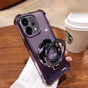 Chống sốc Electroplated rõ ràng từ vòng chủ Chân đế điện thoại di động Trường hợp đối với Oppo RENO 14 Pro 13 12 11 Pro tìm X8 Bìa - Product Image 4