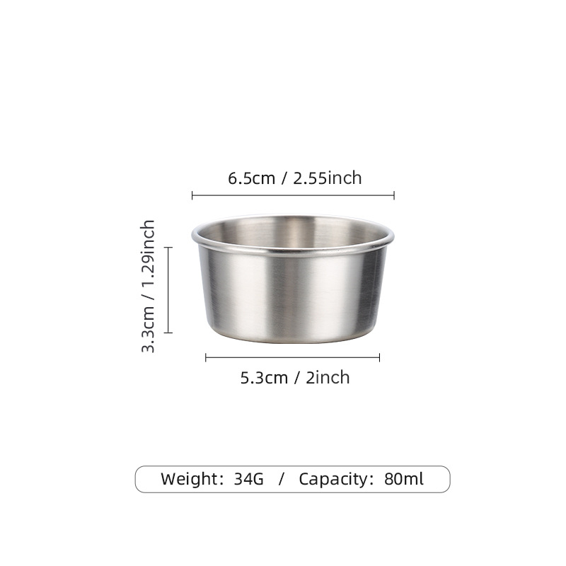 Silver  -- 80 ml suace dish