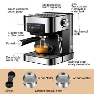 Machine à café espresso 20 bars de type italien avec baguette de <span class=keywords><strong>mousseur</strong></span> de lait pour expresso, cappuccino, latte et moka - Product Image 5