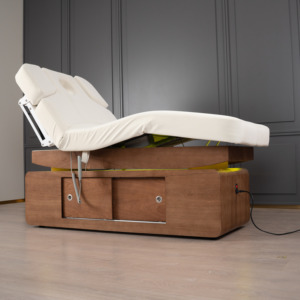 Luxuriöse Moderne Elektrische Kosmetikliege 4 Motoren Klappbar PU Beheizt Spa-Massagetisch Höhenverstellbar für Schlafzimmer Bad Fitnessstudio - Product Image 2