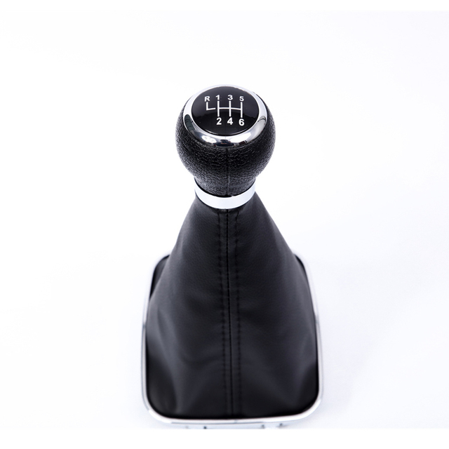 Gear Stick Shift Knob Gearbox Shift Knob Boot Leather VW for Passat 3C B7 Gear Lever Shift Knob 6-speed Manual Gearbox 11-15