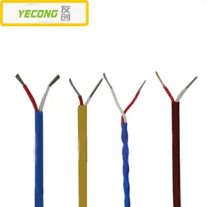 Yecong Factory Direct Gelieferter Thermoelement-Draht Typ t Farbcode mit Chromel-Positiv und Constantan-Negativ