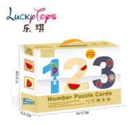 Jeu de puzzle magnétique en papier pour l'éducation préscolaire, 60 pièces, fruits et chiffres, pour enfants unisexes