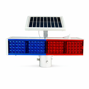 Feux stroboscopiques à brancher 220V, rouge et bleu intégrés, haute puissance, double face, construction, clignotant de nuit, barrière routière - Product Image 3