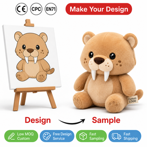 Peluche personnalisée, porte-clés en peluche sur mesure, adorable figurine en peluche <span class=keywords><strong>de</strong></span> <span class=keywords><strong>tigre</strong></span> à dents <span class=keywords><strong>de</strong></span> <span class=keywords><strong>sabre</strong></span> pour musée <span class=keywords><strong>de</strong></span> paléontologie, poupée en peluche promotionnelle - Product Image 1