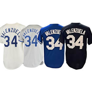 Maillot de baseball américain pas cher cousu sur le dessus 34 Fernando <span class=keywords><strong>Valenzuela</strong></span> - Product Image 2