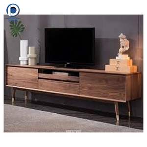 Nouveau modèle minimaliste meuble TV laque mélamine bois <span class=keywords><strong>placage</strong></span> moderne salon personnalisé meuble TV unité murale - Product Image 2