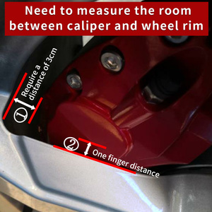 Cubiertas <span class=keywords><strong>de</strong></span> Caliper <span class=keywords><strong>de</strong></span> <span class=keywords><strong>Freno</strong></span> <span class=keywords><strong>de</strong></span> Aluminio Personalizadas al por Mayor para Dodge Charger Challenger Chrysler 300 2011 a 2023 Delanteras <span class=keywords><strong>de</strong></span> 2 Pistones <span class=keywords><strong>Rojas</strong></span> - Product Image 5