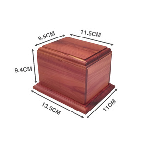 Boîte à bijoux en bois massif, boîte de rangement rectangulaire de 11,5x9,5x9,4 cm, type vertical, pour usage décoratif - Product Image 1