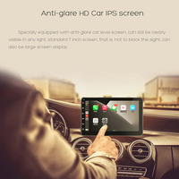 Radio de coche Carplay portátil de 7 pulgadas, reproductor de DVD Universal para coche, cámara de salpicadero opcional CE, compatible con pantalla táctil, Radio de coche Carplay