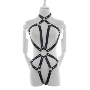 Poupées en cuir fétichistes, lingerie érotique, cage de bondage gothique, soutien-gorge, harnais, jarretière, bretelles, allure exotique pour le <span class=keywords><strong>sexe</strong></span> BDSM - Product Image 1