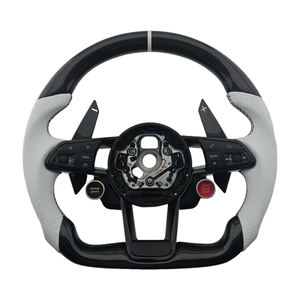 Accesorios Interiores para Automóviles Más Populares, Volante de Cuero con Fibra de Carbono y Botón de Encendido, Compatible con Audi R8 - Product Image 1