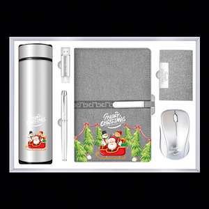 Juego de Regalo Empresarial Navideño para Clientes con Diseños Navideños, Libreta, Taza de Vacío, Memoria USB, Ratón Bluetooth, Porta Tarjetas de Visita - Product Image 2