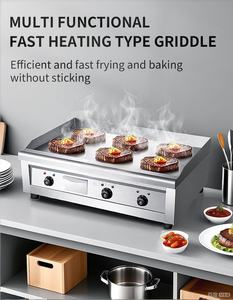 Plancha à gaz professionnelle Perfex à 3 brûleurs en acier inoxydable, appareil de cuisson commercial robuste, réduction du bruit pour les restaurants - Product Image 3